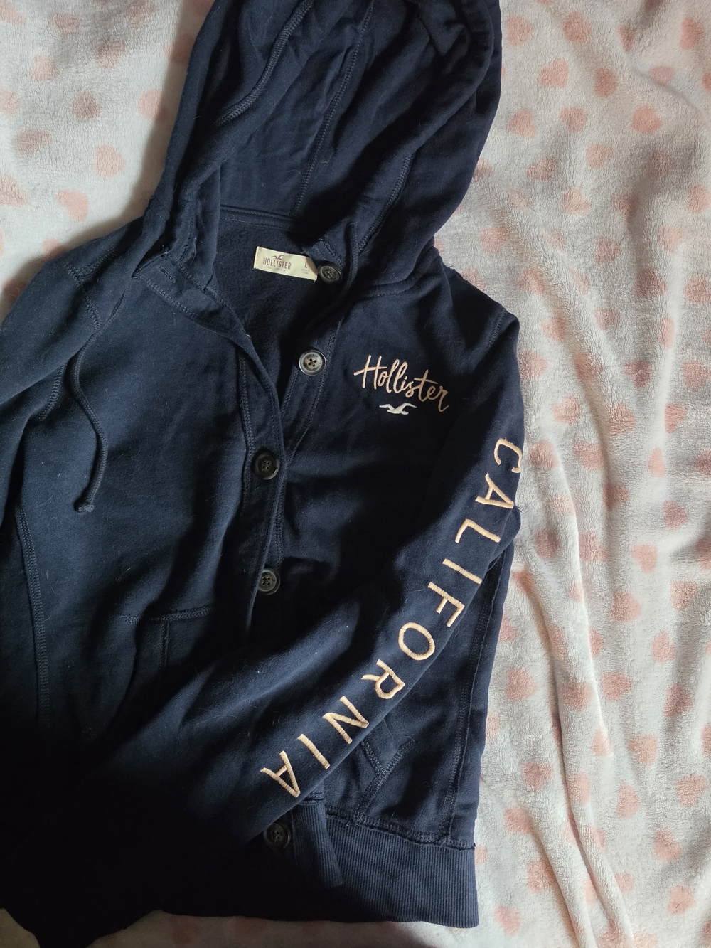 Hollister Navy California Hoodie Jacket